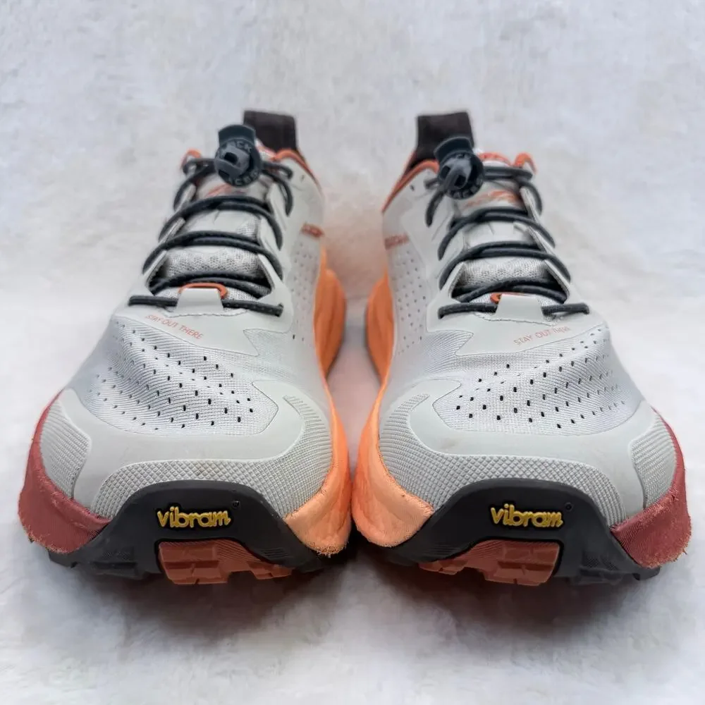 Altra Olympus 6 Mens Trail Running Shoes Gray Orange Size 11 Hiking Trail